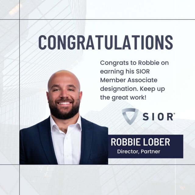 We are proud and excited to announce that Robbie Lober, Director and Partner at Boutique National, has officially earned his 'Member Associate' designation of @SIOR - Society of Industrial and Office Realtors.

Congratulations @real_estate_rob_cre!!!

#fgcar #naiop#realestatedevelopment #commercialproperty #realtorlife #realtorlifestyle #developers #realtorlife #closingday #closingtable #realtorsofig #realtorsofinstagram #loverealestate  #realestategrind #realestateinvesting #realestateinvestor #realestateinvestors #realestateagentlife #realestatelifestyle #brokerfeauture #sior #tampacommercialrealestate #tampacre #floridacre