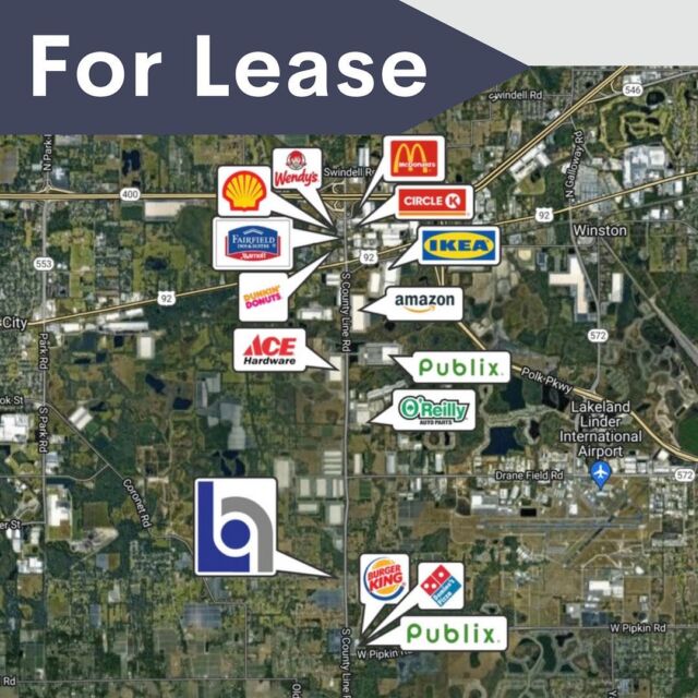 For Lease: A prime development site is now available for lease in the rapidly growing Plant City/Lakeland FL market. 

The subject site offers up to three ground lease pads ranging from 1 acre to a corner 2.3 acre pad. It is located on the south west corner of Medulla Rd and South County Line Rd at a lighted intersection, just north of a brand new Publix development site.

Highlights include:
✅ Located on a hard lighted corner
✅ Three ground lease pads available
✅ AADT Approx. 30,000

Lease Rate: $2.50 SF/yr (Ground)

Interested in learning more? Contact Bounat today!

#investment #realestate #cre #commercialrealestate #realestateagent #realestateinvestor #nnn #forlease #realestatelife #officeforlease #milliondollarlisting #realestatebroker #success #retailrealestate #1031 #tamparealestate #icsc #realestateagents #referral #ccim #realty #cashflow #realestateexpert #property #entrepreneur #plantcity #floridacommercialrealestate #floridacre