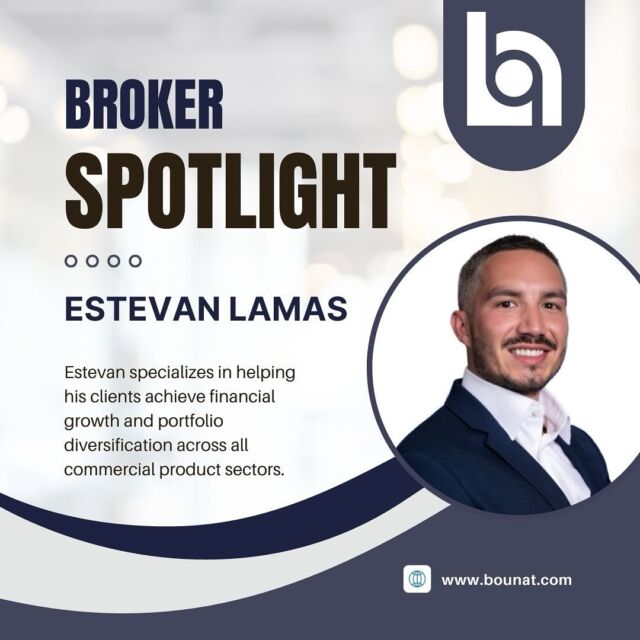 At Bounat, we believe that our greatest strength lies in the incredible individuals who make up our team. To shine a light on the exceptional talent within our organization, we are thrilled to launch our new monthly series – the Broker Spotlight!

Meet Estevan Lamas, a Senior Director and Partner for Boutique National.

Estevan is a problem-solver who partners with his clients to bring new ideas and creative-thinking to optimize their success. With over 6 years of experience, Estevan has successfully represented multiple companies in their expansion efforts and managed purchase transactions in excess of $100MM.

Estevan studied Economics at the University of South Florida which provided a strong base for his career in commercial real estate. He is an active member of the International Council of Shopping Centers (ICSC) and NAIOP’s Tampa Bay Chapter.

Estevan is a Tampa area native who enjoys traveling, soccer, fishing and spending time with family.

#brokerspotlight #fgcar #naiop#realtorlife #realtorlifestyle #closingday #closingtable #realtorsofig #realtorsofinstagram #loverealestate #realtortips #realtoring #realestategrind #realestateinvesting #realestateinvestor #realestateinvestors #realestateagentlife #realestatelifestyle#tamparealestate #commercialproperty #commercialbroker  #CREmarketing #tampa #tampacre #risingstar #tampacommercialrealestate #floridacommercialrealestate